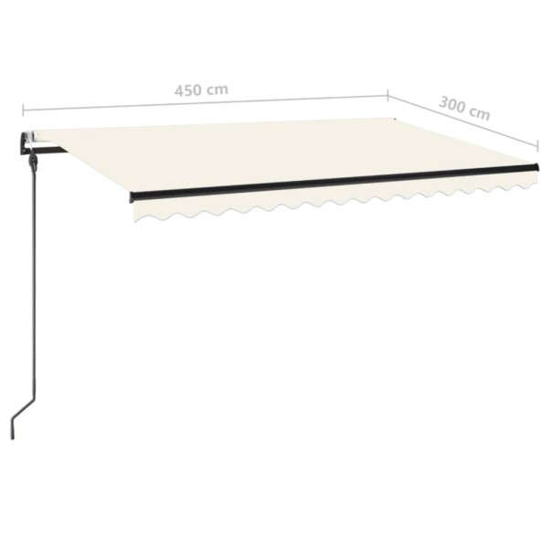 Toldo retráctil automático crema 450x300 cm