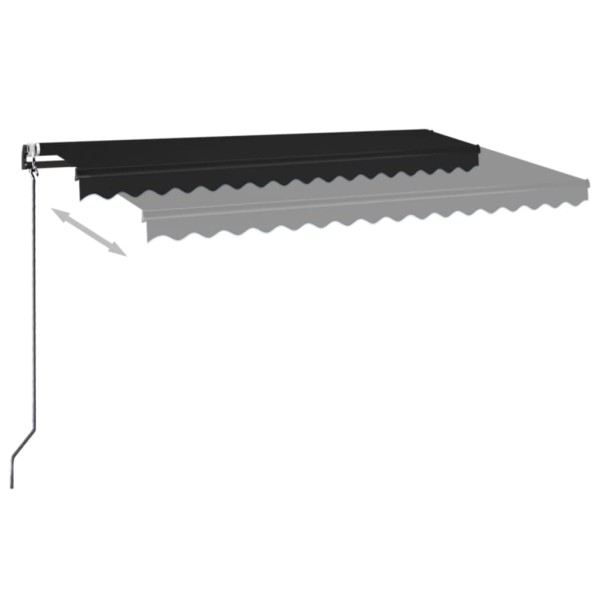 Toldo retráctil automático gris antracita 450x350 cm