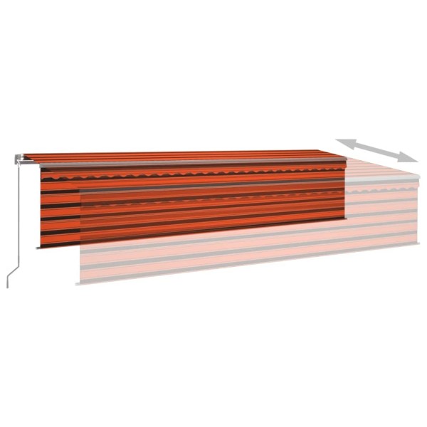 Toldo automático con persiana LED sensor de viento 6x3 m