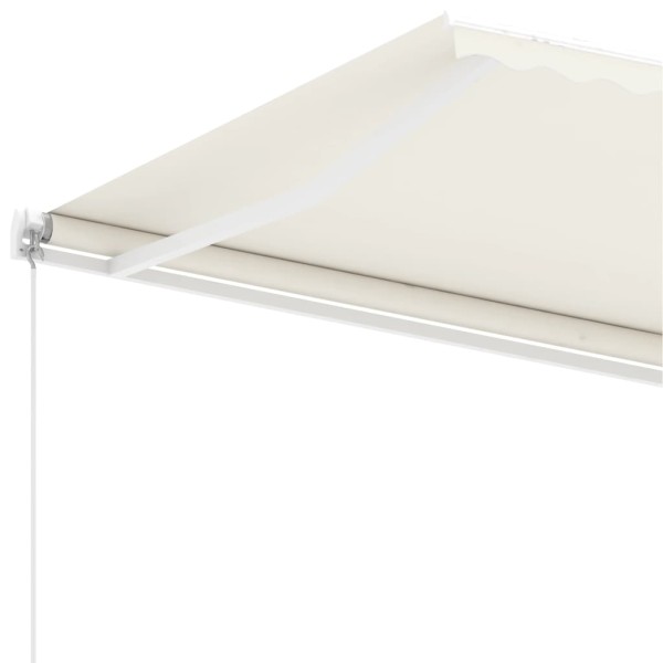 Toldo de pie retráctil manual crema 450x350 cm