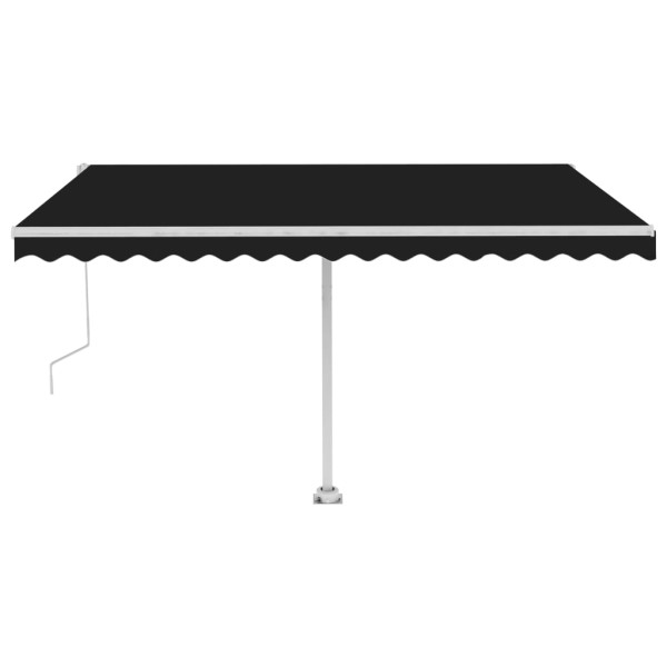 Toldo automático LED sensor de viento gris antracita 450x350 cm