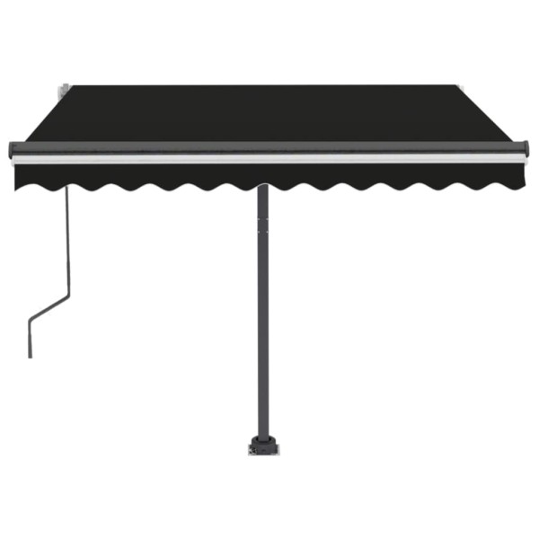 Toldo manual retráctil con LED antracita 350x250 cm