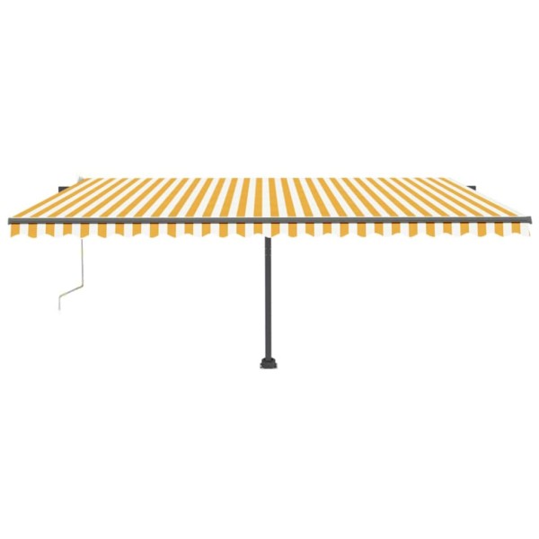 Toldo automático LED sensor de viento amarillo blanco 500x300cm