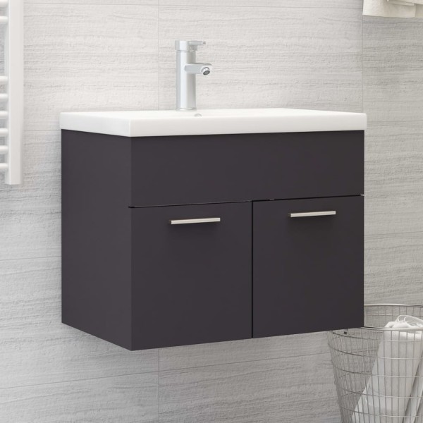 Mueble con lavabo madera de ingeniería gris