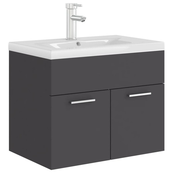 Mueble con lavabo madera de ingeniería gris