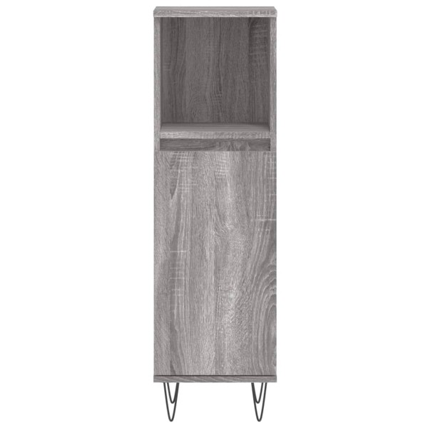 Set de muebles de baño 3 pzas madera contrachapada gris sonoma