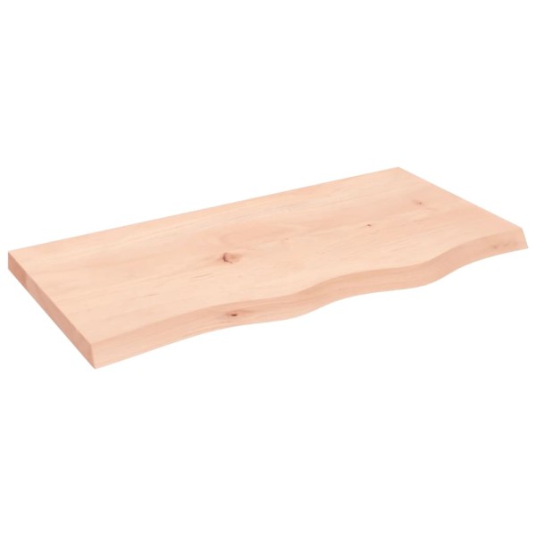 Tablero de mesa madera maciza roble sin tratar 80x40x(2-4) cm