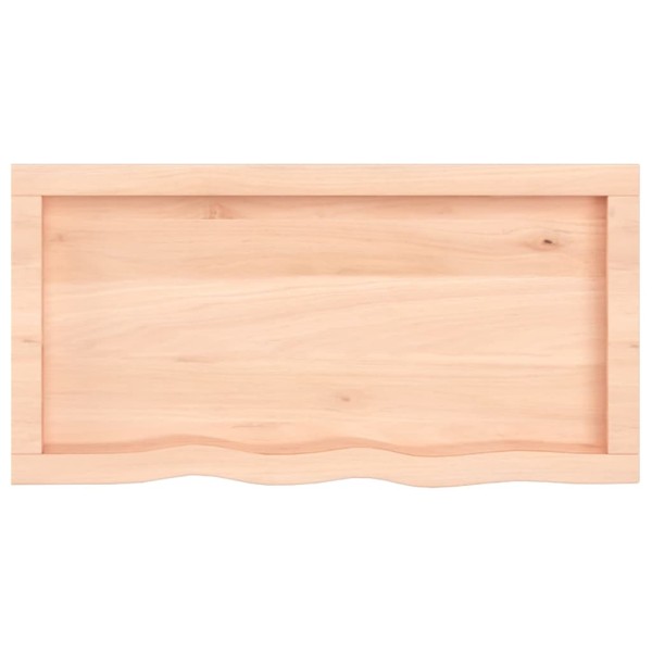 Tablero de mesa madera maciza roble sin tratar 80x40x(2-4) cm