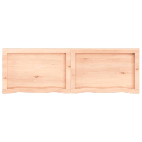 Tablero de mesa madera maciza roble sin tratar 120x40x(2-6) cm