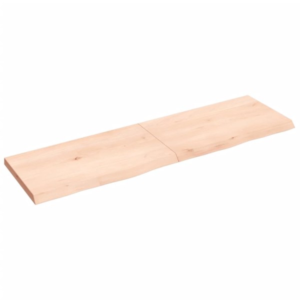 Tablero de mesa madera maciza roble sin tratar 140x40x(2-4) cm