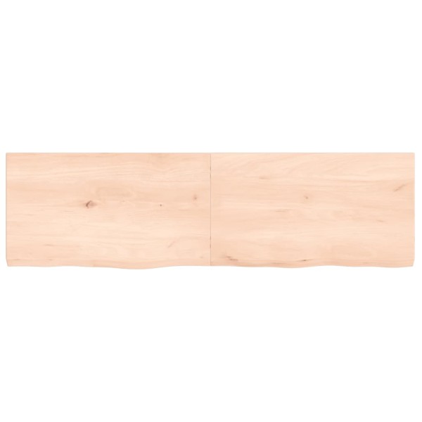 Tablero de mesa madera maciza roble sin tratar 140x40x(2-4) cm