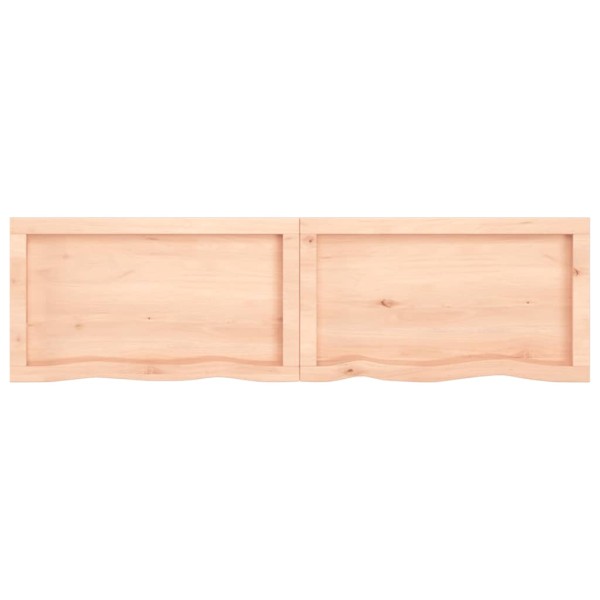 Tablero de mesa madera maciza roble sin tratar 140x40x(2-4) cm