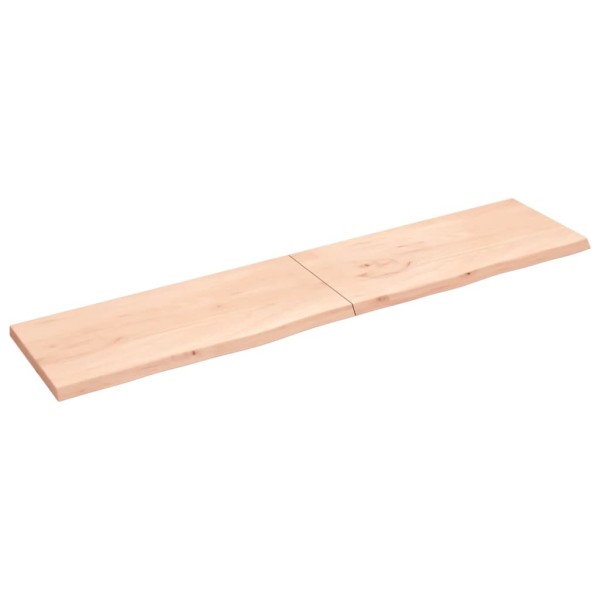 Tablero de mesa madera maciza roble sin tratar 220x50x(2-4) cm