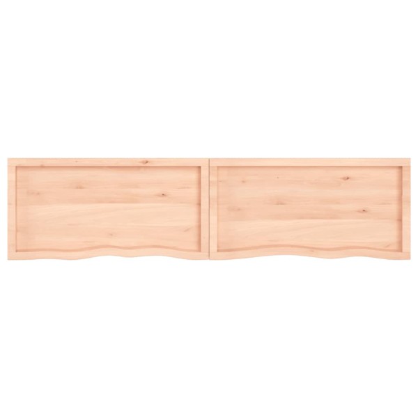 Tablero de mesa madera maciza roble sin tratar 220x50x(2-4) cm