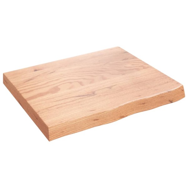 Tablero mesa madera roble tratada marrón claro 60x50x(2-6) cm