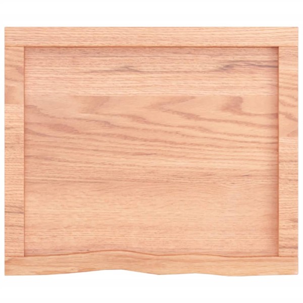 Tablero mesa madera roble tratada marrón claro 60x50x(2-6) cm