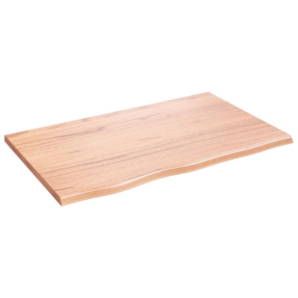 Tablero de mesa madera roble tratada marrón claro 80x50x2 cm