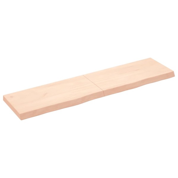 Tablero de mesa madera maciza roble sin tratar 160x40x(2-6) cm