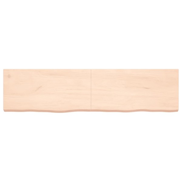 Tablero de mesa madera maciza roble sin tratar 160x40x(2-6) cm