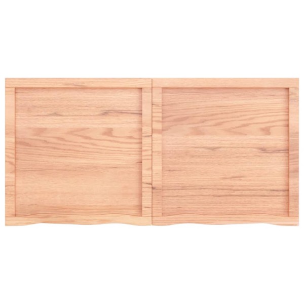 Tablero mesa madera roble tratada marrón claro 120x60x(2-4) cm