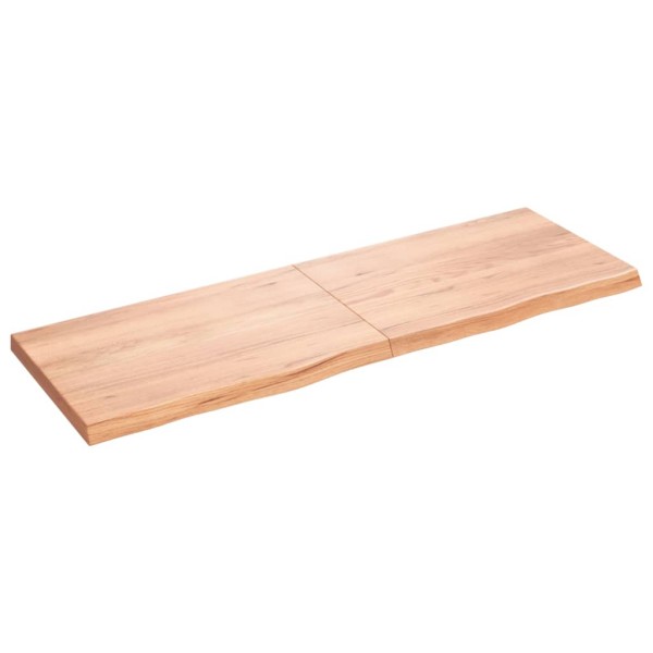 Tablero mesa madera roble tratada marrón claro 180x60x(2-6) cm