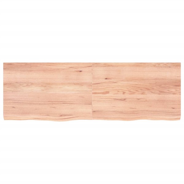 Tablero mesa madera roble tratada marrón claro 180x60x(2-6) cm