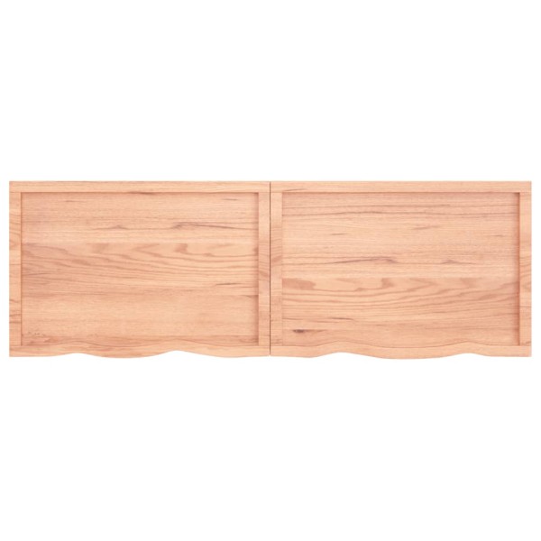 Tablero mesa madera roble tratada marrón claro 180x60x(2-6) cm