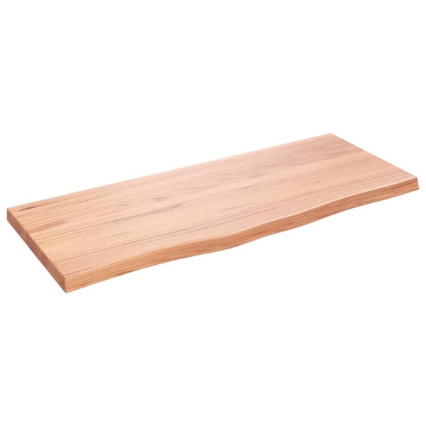 Tablero mesa madera roble tratada marrón claro 100x40x(2-4) cm