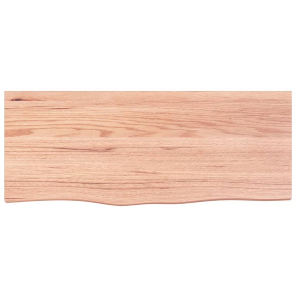 Tablero mesa madera roble tratada marrón claro 100x40x(2-4) cm