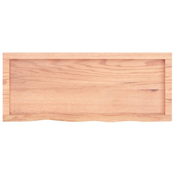 Tablero mesa madera roble tratada marrón claro 100x40x(2-4) cm