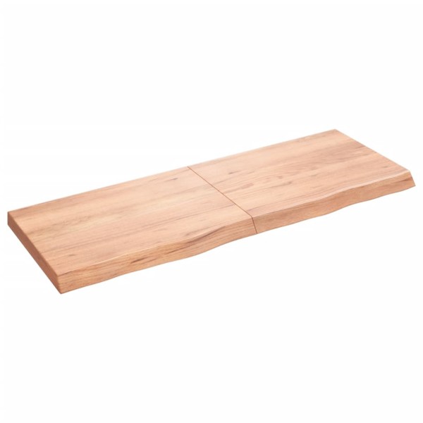 Tablero mesa madera roble tratada marrón claro 140x50x(2-6) cm