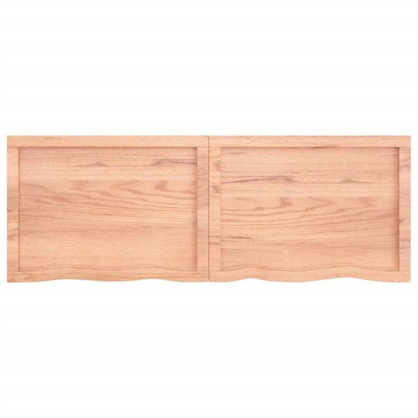 Tablero mesa madera roble tratada marrón claro 140x50x(2-6) cm