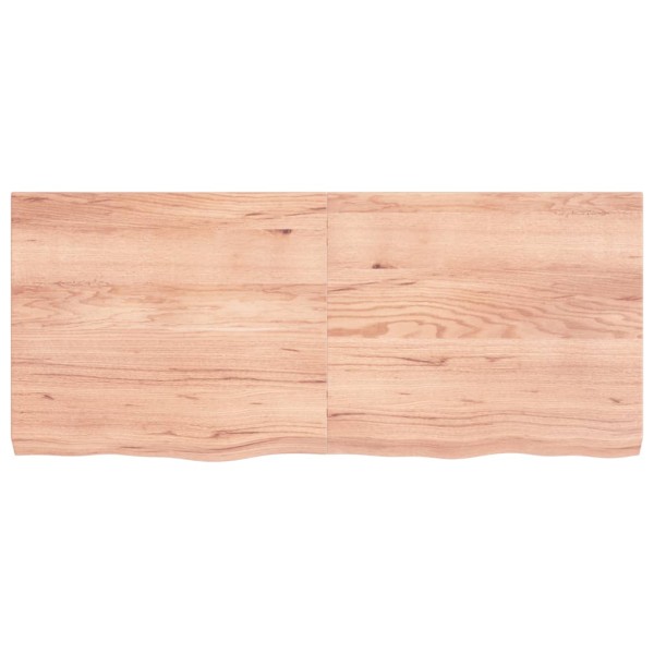 Tablero mesa madera roble tratada marrón claro 140x60x(2-6) cm