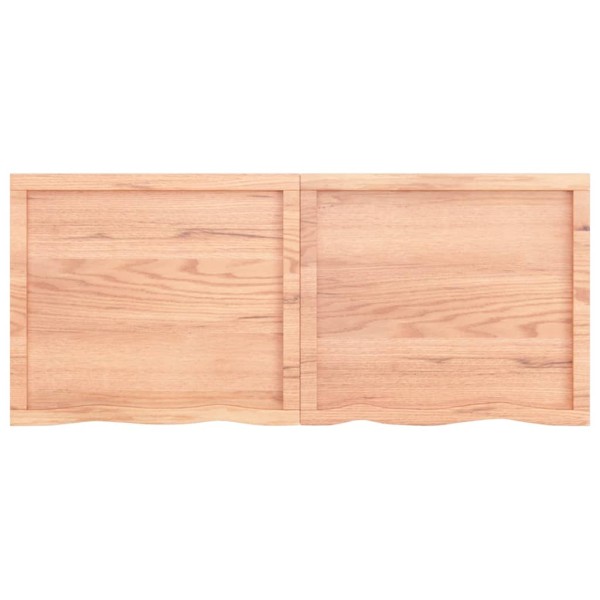 Tablero mesa madera roble tratada marrón claro 140x60x(2-6) cm