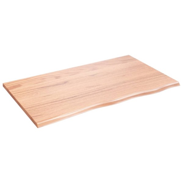 Tablero de mesa madera roble tratada marrón claro 100x60x2 cm