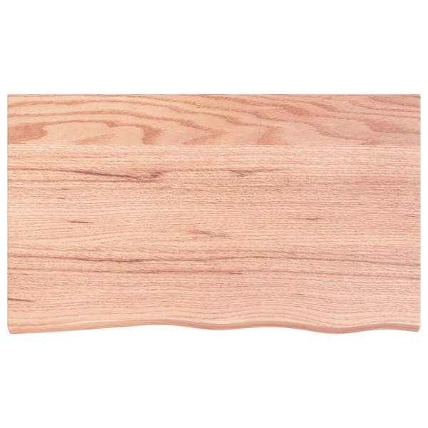 Tablero de mesa madera roble tratada marrón claro 100x60x2 cm