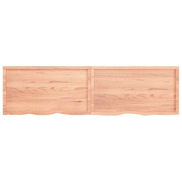 Tablero mesa madera roble tratada marrón claro 220x60x(2-6) cm