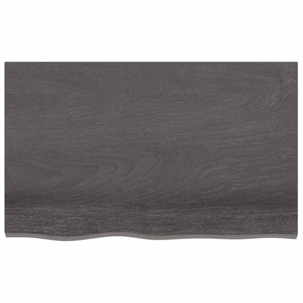 Tablero de mesa madera de roble tratada gris oscuro 80x50x2 cm