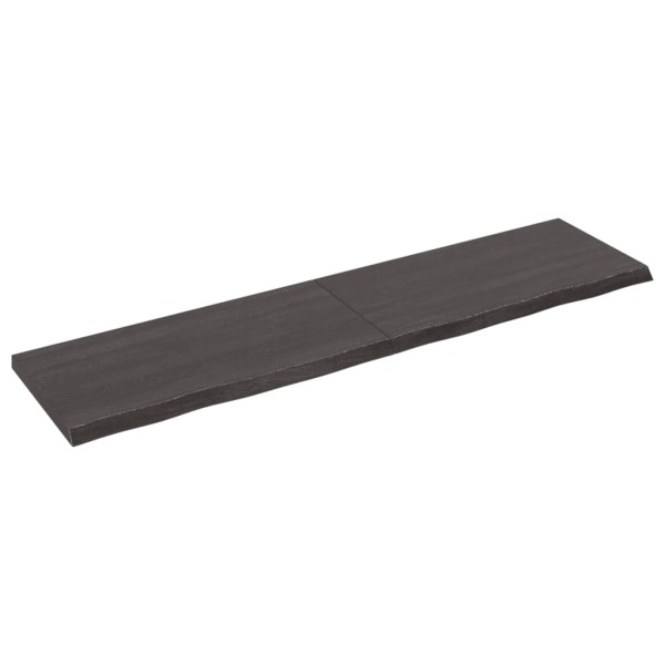 Tablero mesa madera roble tratada gris oscuro 160x40x(2-4) cm