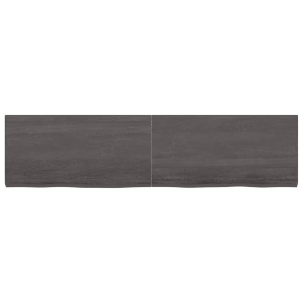 Tablero mesa madera roble tratada gris oscuro 160x40x(2-4) cm