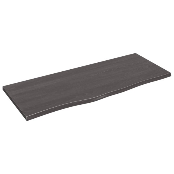 Tablero de mesa madera de roble tratada gris oscuro 100x40x2 cm