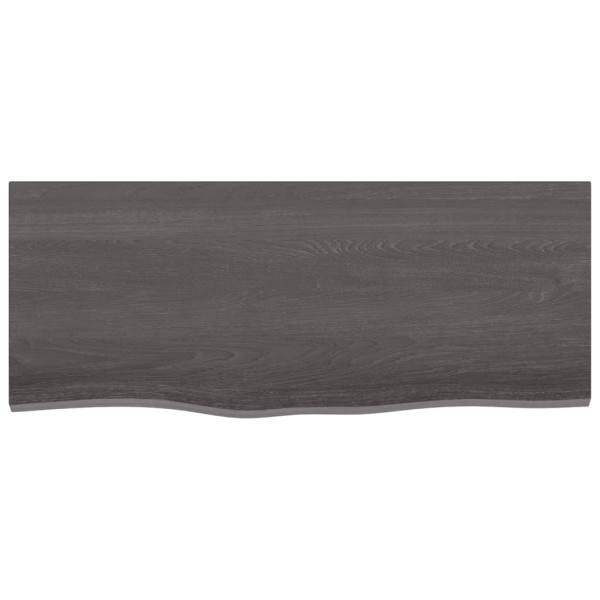 Tablero de mesa madera de roble tratada gris oscuro 100x40x2 cm