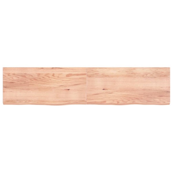 Tablero mesa madera roble tratada marrón claro 220x50x(2-6) cm