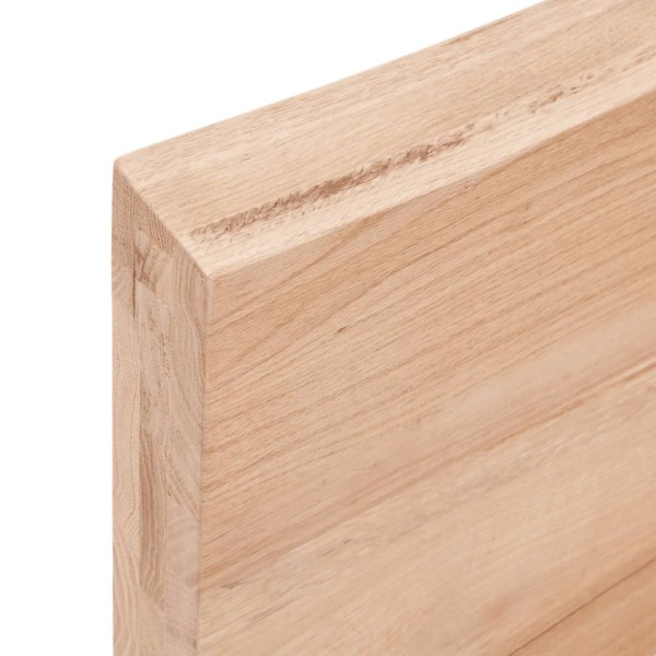 Tablero mesa madera roble tratada marrón claro 220x50x(2-6) cm