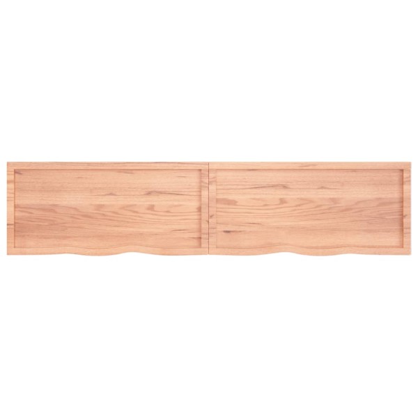 Tablero mesa madera roble tratada marrón claro 220x50x(2-6) cm