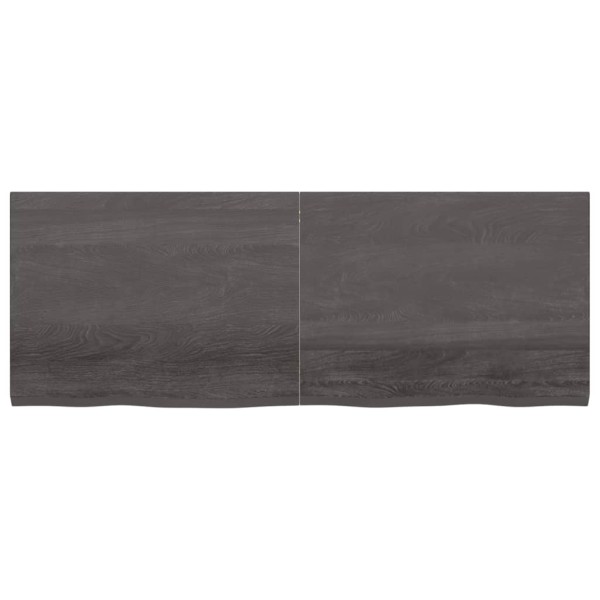 Tablero mesa madera roble tratada gris oscuro 160x60x(2-4) cm