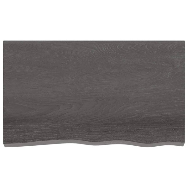 Tablero mesa madera roble tratada gris oscuro 100x60x(2-6) cm