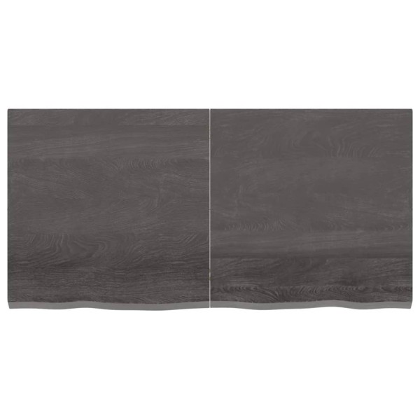 Tablero mesa madera roble tratada gris oscuro 120x60x(2-4) cm