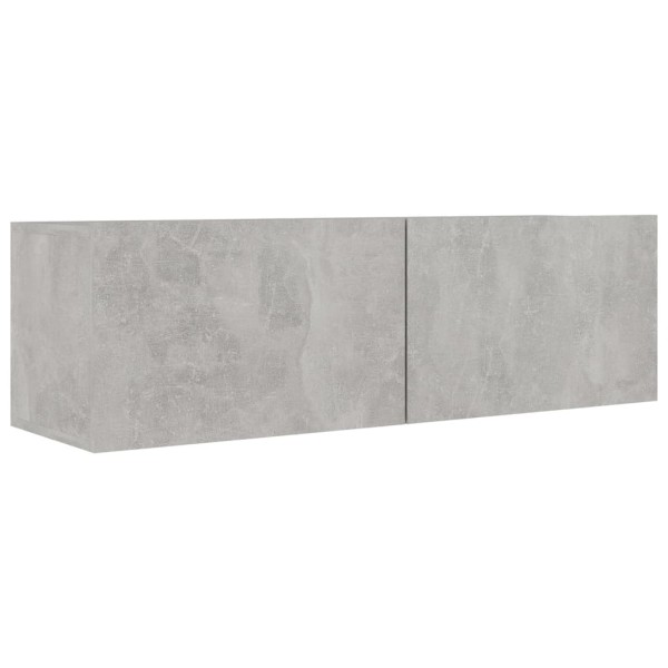 Set de muebles de TV 6 pzas madera contrachapada gris hormigón