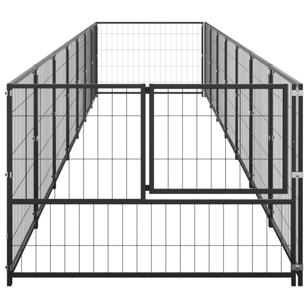 Perrera acero 7 m² negra